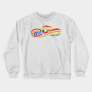 Colombian Sombrero Vueltiao in Rainbow Colors Crewneck Sweatshirt